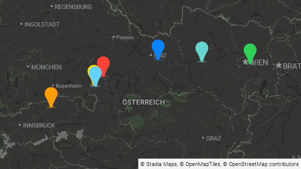 Map of company locations