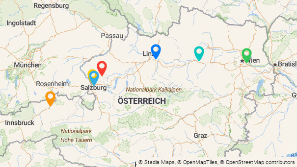 Map of company locations