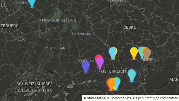 Map of company locations