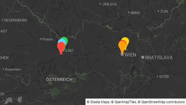 Map of company locations