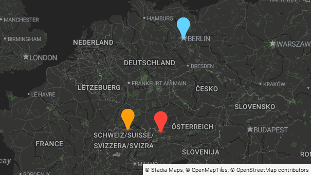 Map of company locations
