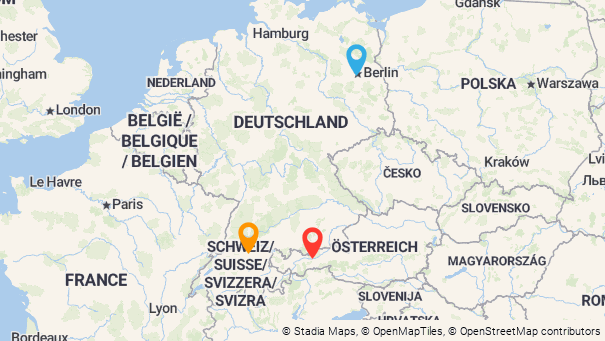 Map of company locations