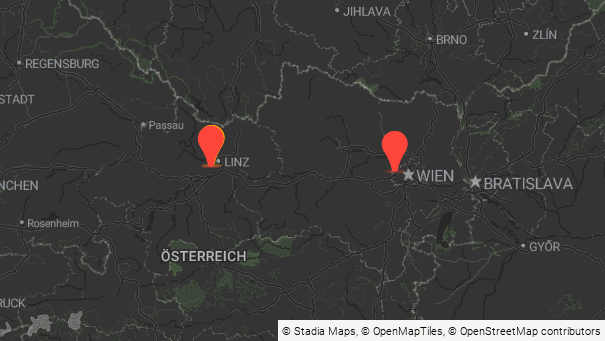 Map of company locations