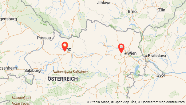 Map of company locations