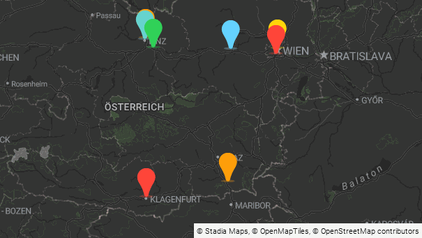 Map of company locations