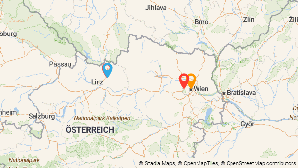 Map of company locations