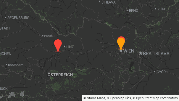 Map of company locations