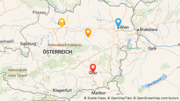 Map of company locations