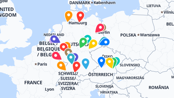 Map of company locations