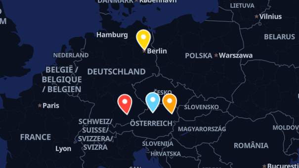 Map of company locations