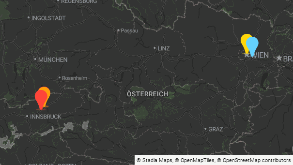 Map of company locations