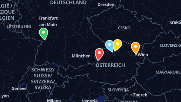 Map of company locations