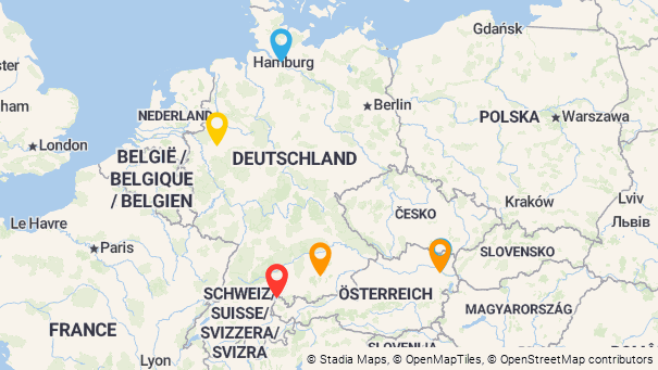 Map of company locations