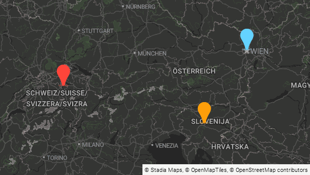 Map of company locations