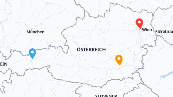 Map of company locations
