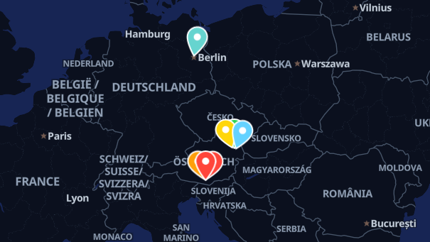Map of company locations