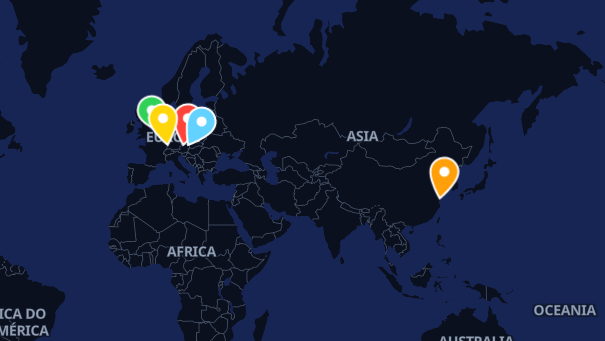 Map of company locations