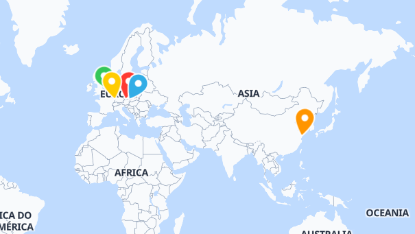 Map of company locations