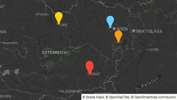 Map of company locations
