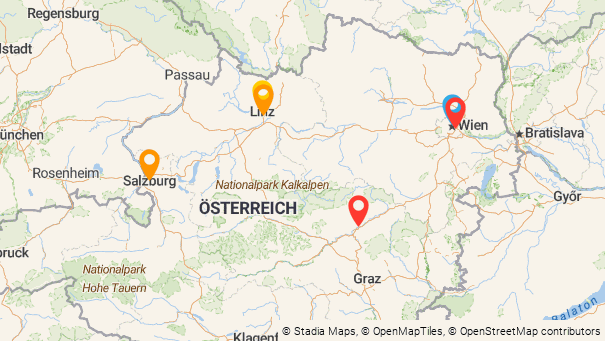 Map of company locations