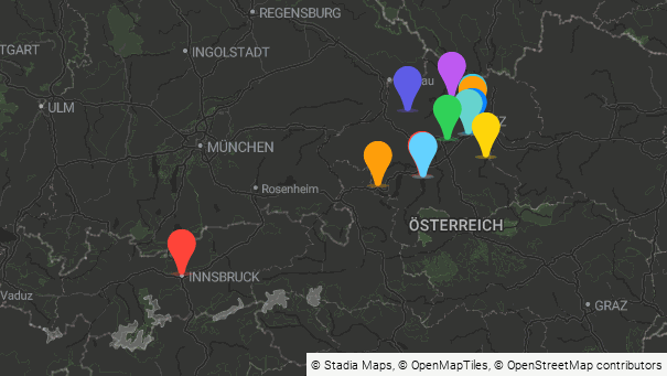Map of company locations