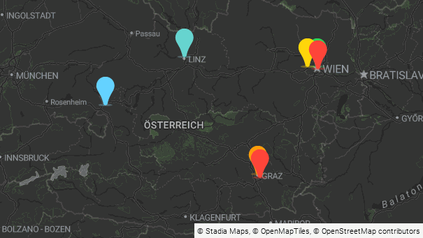 Map of company locations