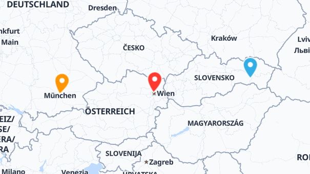 Map of company locations