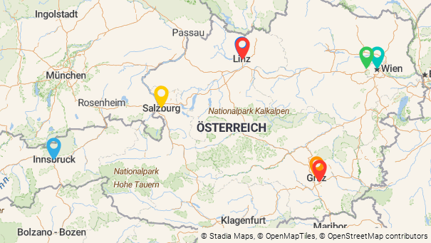 Map of company locations