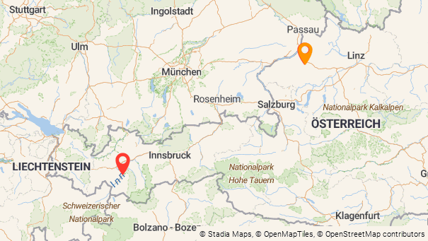 Map of company locations