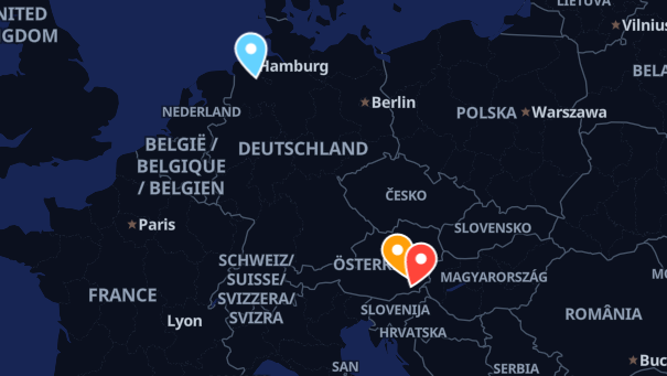 Map of company locations