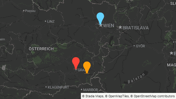 Map of company locations