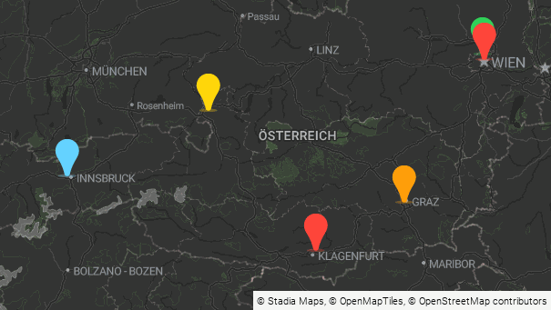 Map of company locations