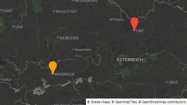 Map of company locations