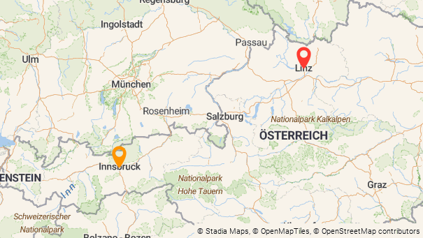Map of company locations