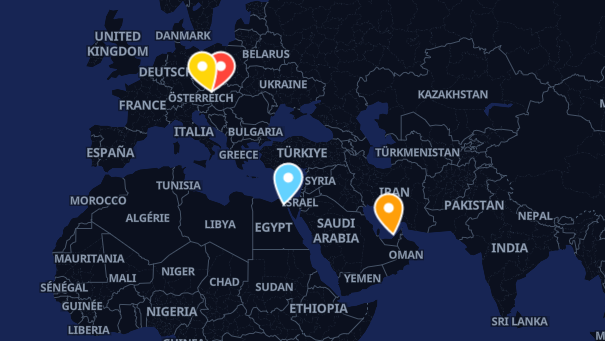 Map of company locations