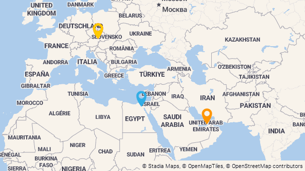 Map of company locations