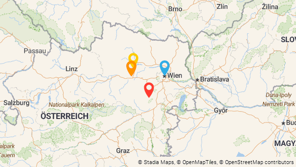 Map of company locations