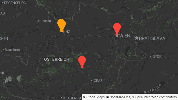 Map of company locations