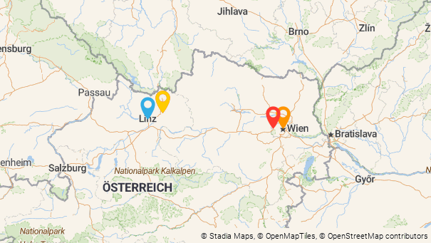 Map of company locations
