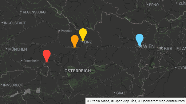 Map of company locations