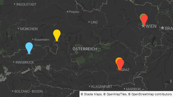 Map of company locations