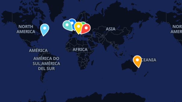 Map of company locations