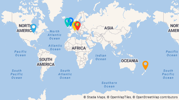 Map of company locations