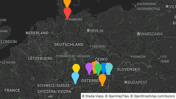 Map of company locations