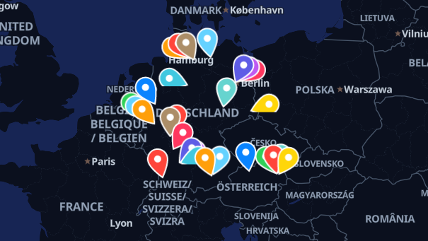 Map of company locations