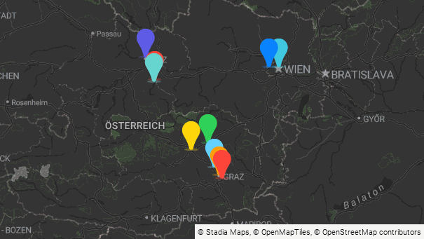 Map of company locations