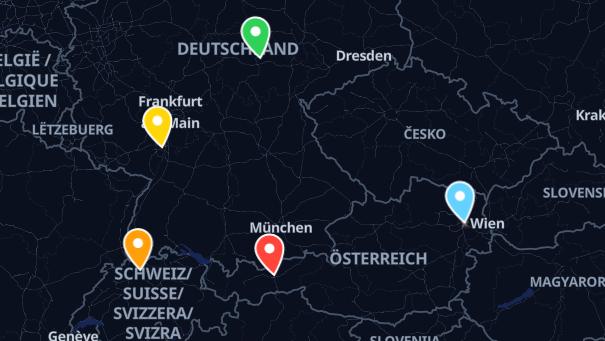 Map of company locations