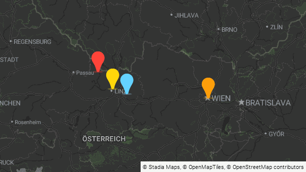 Map of company locations