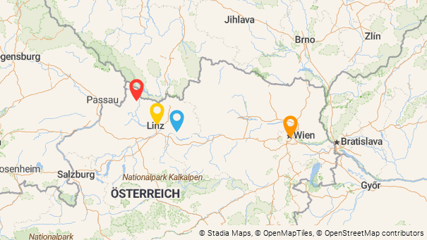 Map of company locations
