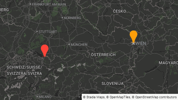 Map of company locations
